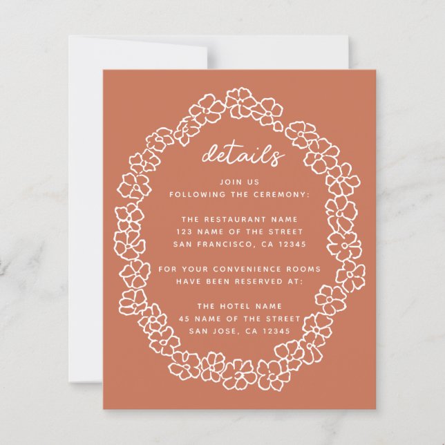 Terracotta Budget Blumenkraut Hochzeitsstimmung De (Vorderseite)