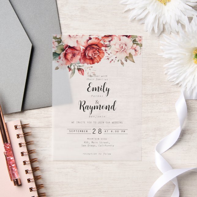 Terracotta Burgundy Blush Floral Wedding (Hochzeit)