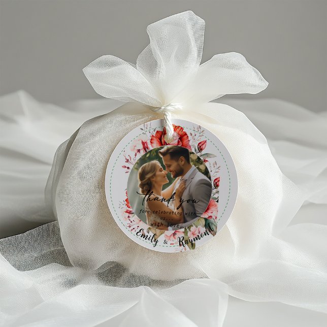 Terracotta Burgundy Blush Floral Wedding  Geschenkanhänger (Von Creator hochgeladen)