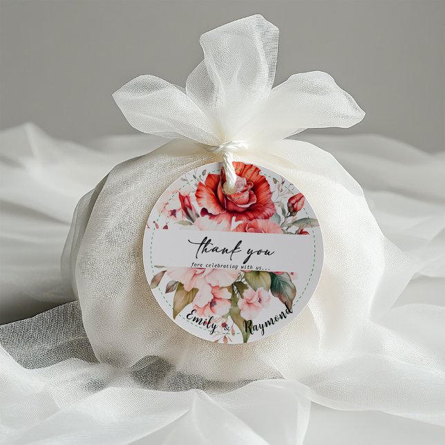 Terracotta Burgundy Blush Floral Wedding  Geschenkanhänger (Von Creator hochgeladen)