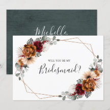 Terracotta Burgundy wird meine Bridesmaid sein