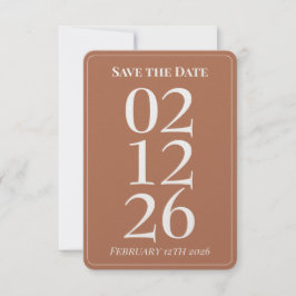 Terracotta Burn Orange Wedding Save the Date Cards Einladung