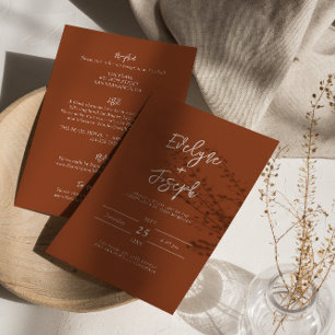 Terracotta Burnt Orange Boho Einladung
