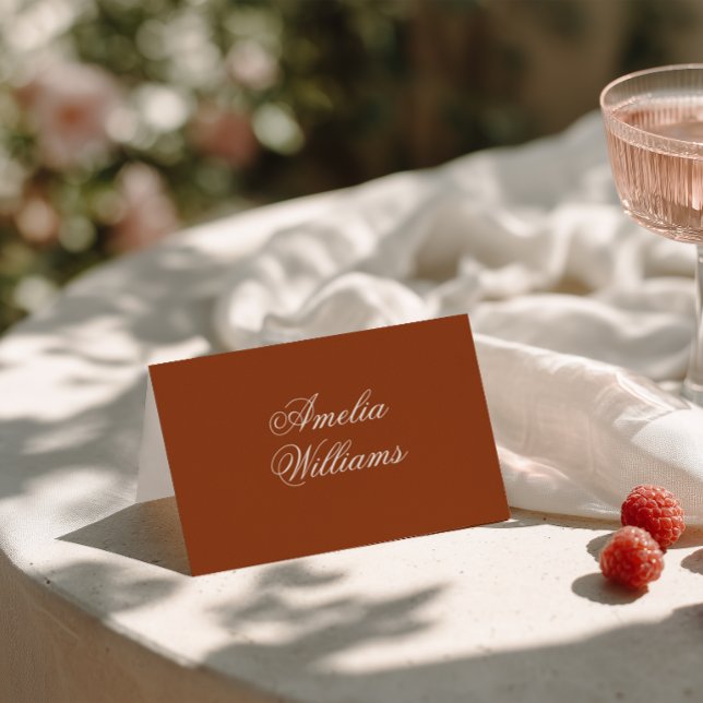 Terracotta Burnt Orange Cream Boho Chic Wedding Tischnummer (Von Creator hochgeladen)