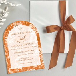 Terracotta Burnt Orange Floral Wedding Einladung