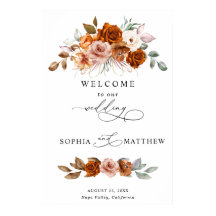 Terracotta Burnt Orange Floral Wedding