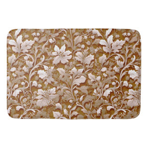 Terracotta Burnt Orange Modernes botanisches Boho Badematte