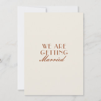 Terracotta Burnt Orange Old Money Fancy Wedding Einladung