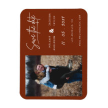 Terracotta Burnt Orange Simple Handwriting Foto S