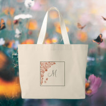 Terracotta Butterfly Garden Sage Script Monogram