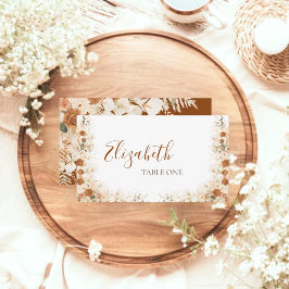 Terracotta Calla Lily Wedding | Aquarellblume Platzkarte