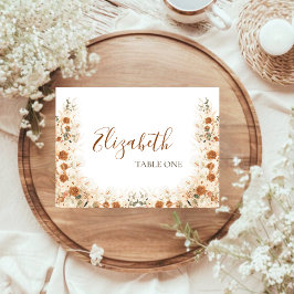 Terracotta Calla Lily Wedding | Boho Watercolor Platzkarte