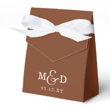 Terracotta Classic Moderne Monogram Wedding