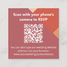 Terracotta Color Block QR Code Hochzeitswebsite