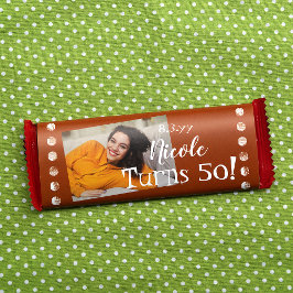 Terracotta Copper 50. Geburtstag Candy Bar Wrapper Flyer