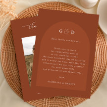 Terracotta Coriander Boho Foto Monogram Wedding