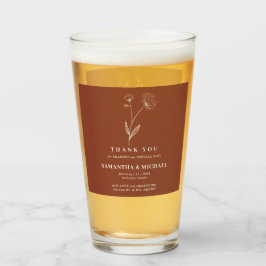 Terracotta Cotton Blume Modern Simple Wedding Glas