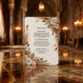 Terracotta Cream and Sage Minimalist Begleitkarte