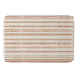 Terracotta Creme Moderner Minimalistischer Streife Badematte