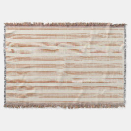 Terracotta Creme Moderner Minimalistischer Streife Decke