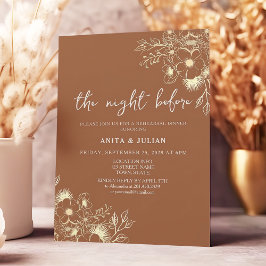 Terracotta Das Abendessen vor der Probe Einladung