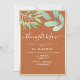 Terracotta Das Abendessen vor der Probe Einladung