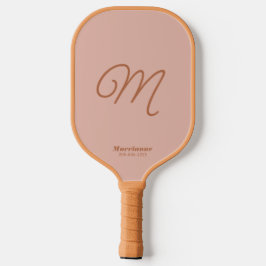 Terracotta Desert Vibes Einfache Skripte Initial Pickleball Schläger