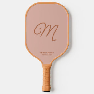Terracotta Desert Vibes Einfache Skripte Initial Pickleball Schläger
