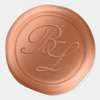 Terracotta Double Monogram Imitate Wachs Siegel St