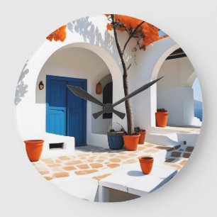 Terracotta Dreams in Griechenland Große Wanduhr