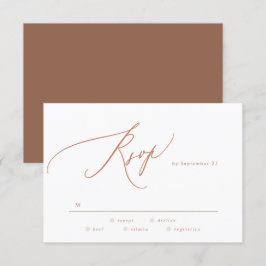 Terracotta Dusty Burnt Orange Wählen Sie eine ande RSVP Karte
