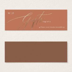 Terracotta Dusty Orange Elegant Boho Gold Cadeau R