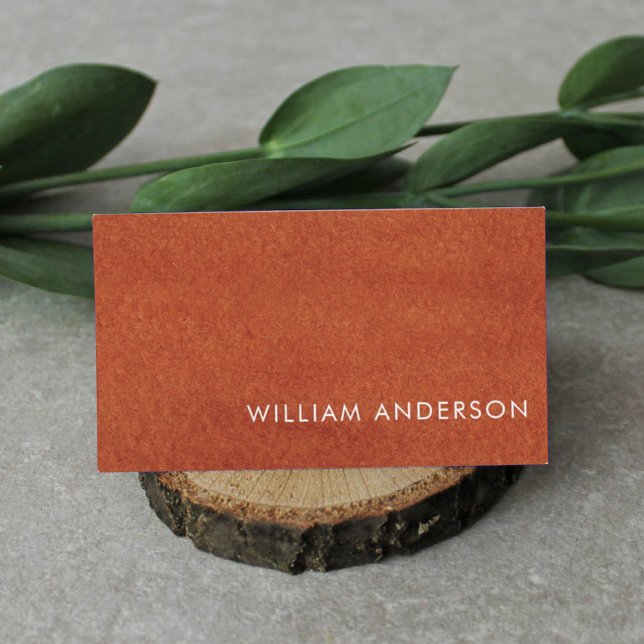 Terracotta Earthy Tone Business Card Visitenkarte (Von Creator hochgeladen)