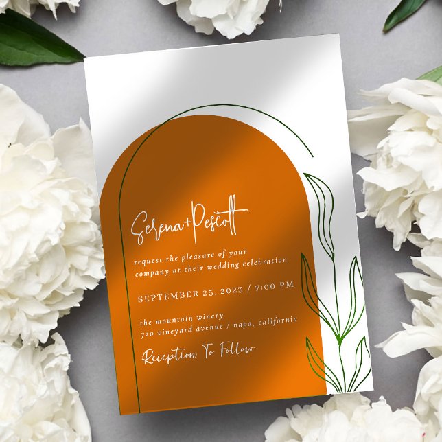 Terracotta + Einfache Hochzeit Einladung (Von Creator hochgeladen)