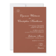 Terracotta Elegant Chic Calligraphy Wedding