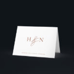 Terracotta Elegant Monogram Wedding Dankeskarte<br><div class="desc">Elegante Hochzeit Monogramm Dankeschön Karte. Diese Monogramm-Hochzeitskarte bietet elegante Skriptampersand und klassische Typografie. Personalisieren Sie diese, indem Sie Ihre eigene Monografie und andere Details hinzufügen. Diese minimalistische monogramm Hochzeit danke Ihnen Karte wird auch perfekt als ein Paar Schreibwaren.</div>