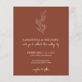 Terracotta Elegant Tiny Blume Botanisches Budget Flyer