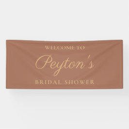 Terracotta Elegantes Script Brautparty Willkommen Banner