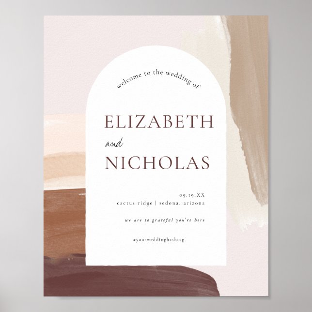 Terracotta épicée moderne | AFFICHE DE BIENVENUE M (Devant)