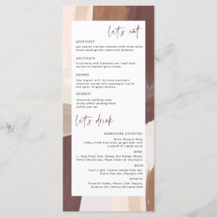 Terracotta Épicée Moderne   Menu de Mariage