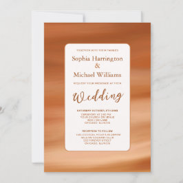 Terracotta Fall Autumn Wedding Invite QR Code Einladung