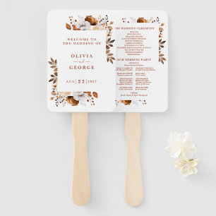 Terracotta Fall Elegante Hochzeitsfeier Fächer