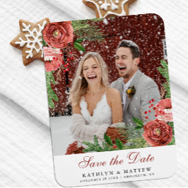 Terracotta Flora Weihnachtsfeiertag Pine Bough Wed Magnet