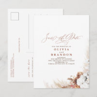 Terracotta Floral Boho Exotic Save the Date