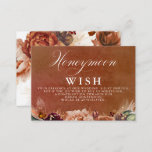 Terracotta Floral Boho Wedding Honeymoon Wish Begleitkarte<br><div class="desc">Terracotta Floral Wedding Honeymoon Fund oder Honeymoon Wish Card</div>