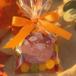 Terracotta Floral Brautparty Vielen Dank Sticker