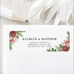 Terracotta Floral Christmas Rücksendeadresse<br><div class="desc">Elegant Terracotta Blush Pink Weiße Blütenweiße Weihnachtskiefer Bough Foliage Winter Hochzeit Rücksendesiegel. Alle Texte sind so vorbereitet,  dass Sie sie einfach und schnell mit Ihren eigenen Details personalisieren können.</div>
