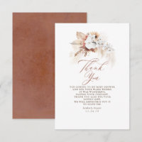 Terracotta Floral Modern Boho Vielen Dank