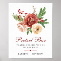 Terracotta Floral Pine Bough Wedel Pretzel Bar