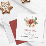 Terracotta Floral Pine Bough Wedge Vielen Dank Mitteilungskarte<br><div class="desc">Terracotta florale Weihnachtskiefer Bough Foliage Hochzeit Dankeschön Karte. Mit diesem wunderschönen Foto bedanken Sie sich herzlich bei Ihren Freunden und Familienmitgliedern,  die Ihre Hochzeit zu einem besonderen Erlebnis gemacht haben. Alle Texte sind so vorbereitet,  dass Sie sie einfach und schnell mit Ihren eigenen Worten personalisieren können.</div>